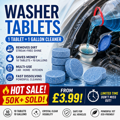 🥳HOT SALE🥳💞50K+ SOLD! Washer Tablets – From £3.99! 10 tablets = 10 gallons, removes dirt & multi-use. Save money – grab yours! ✅