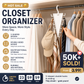 🥳HOT SALE🥳💞50K+ SOLD! Closet Organizer – From £3.99! V-shaped, double hooks & rotating. Tidy closet – grab yours! ✅