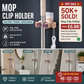 🥳HOT SALE🥳💞50K+ SOLD! Mop Clip Holder – From £6.98! Nail-free adhesive, holds 3kg & 2 hooks. Tidy space instantly – grab yours! ✅